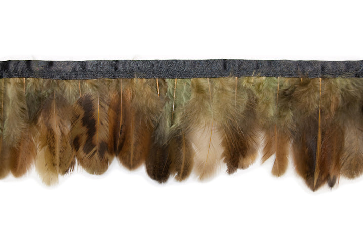 Feather Trim Long 1 Inch White