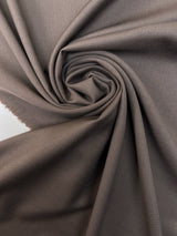 Virgin Wool Brown Twill Suit Fabric
