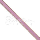 1/4" Satin With Gold Edge Ribbon - 50 Yards (Rosy Mauve)