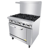 Atosa 36" Restaurant CookRite Gas Range AGR-6B-NG - Natural Gas