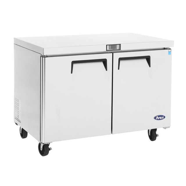 Atosa Two Section Undercounter Reach-In Refrigerator MGF36RGR, 36-5/16"W, 8.7 cu. ft.