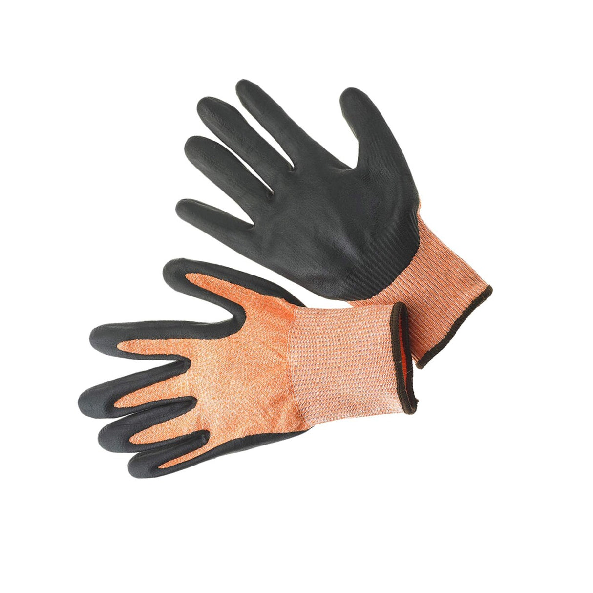 Food Processing Gloves HPPE Reinforced Large Orange Brown Cuff
