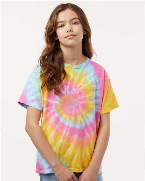 Youth Multi-Color Spiral Tie-Dyed T-Shirt