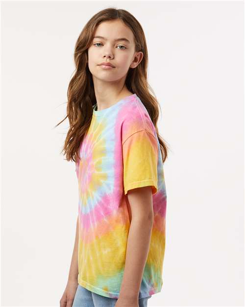 Youth Multi-Color Spiral Tie-Dyed T-Shirt