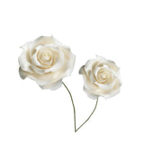 White Roses Assortment Gum Paste Flowers Small