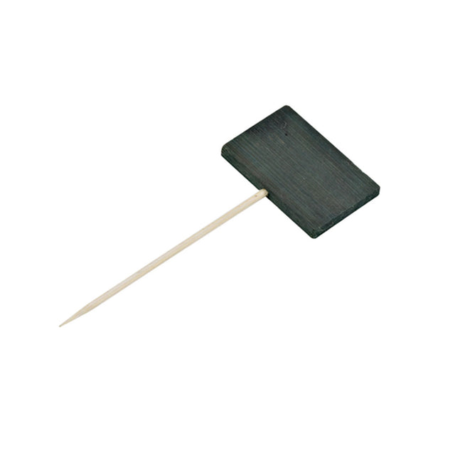 Packnwood TIKON Bamboo Pick with Black End, 3.54" - Pack of 20