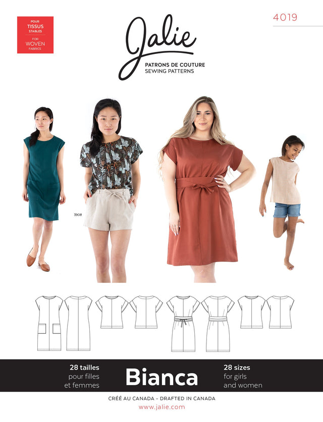 Sewing Pattern Bianca Dress and Top by Jalie