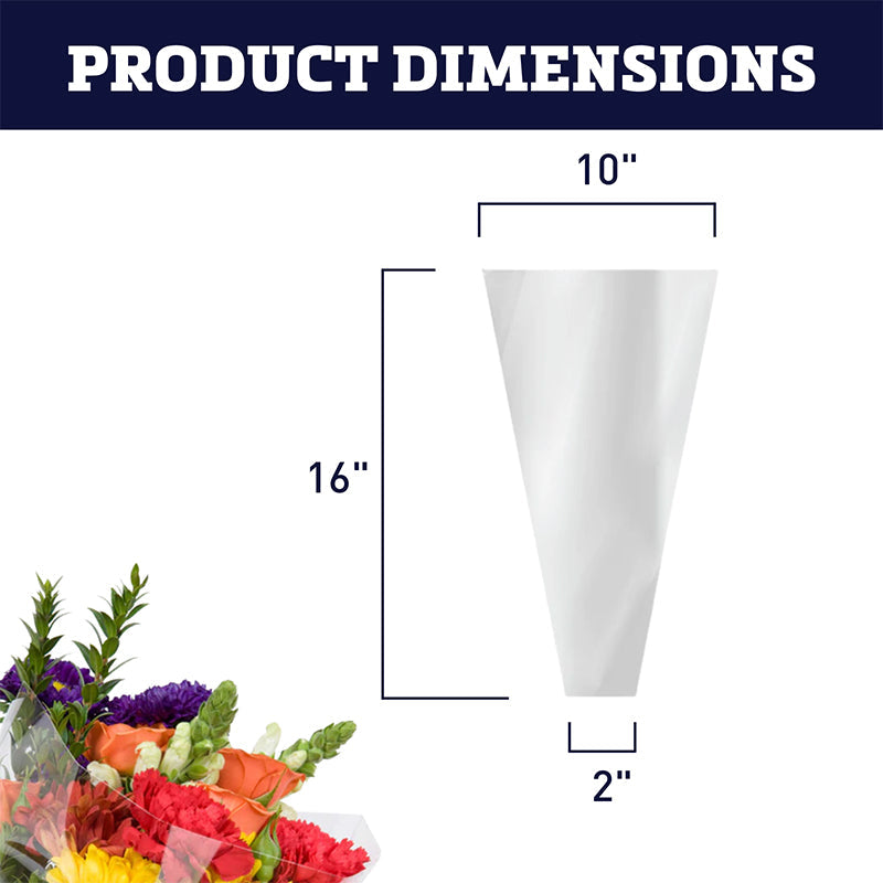 Clear Bouquet Sleeves (Small)