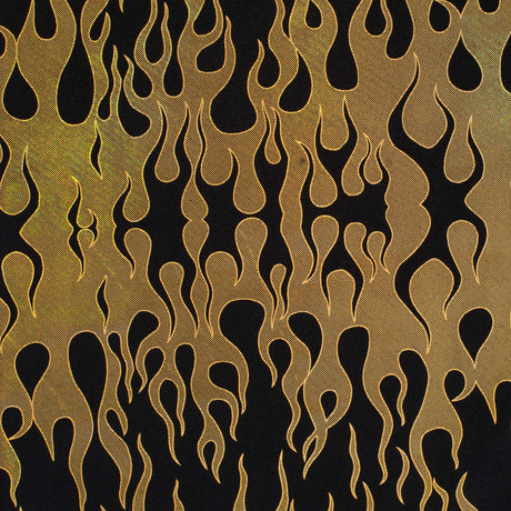 Nylon Spandex Hologram Flame Foil Fabric 60"