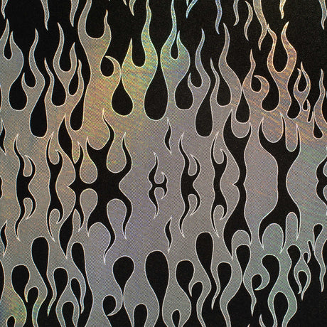 Nylon Spandex Hologram Flame Foil Fabric 60"