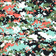 Printed Spandex Pixel Camo Fabric