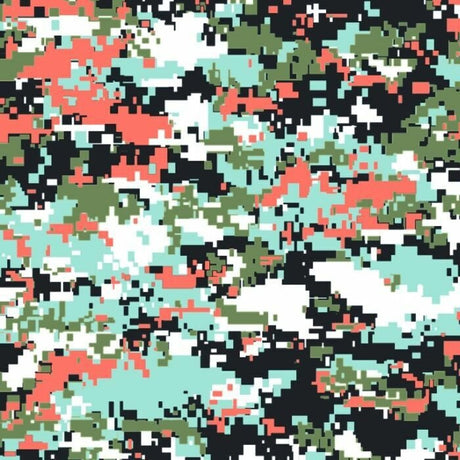 Printed Spandex Pixel Camo Fabric