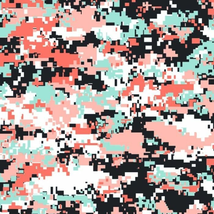 Printed Spandex Pixel Camo Fabric