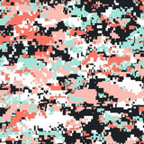 Printed Spandex Pixel Camo Fabric