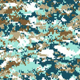 Printed Spandex Pixel Camo Fabric