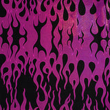Nylon Spandex Hologram Flame Foil Fabric 60"