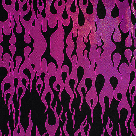 Nylon Spandex Hologram Flame Foil Fabric 60"
