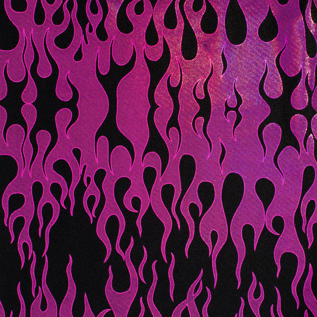Nylon Spandex Hologram Flame Foil Fabric 60"