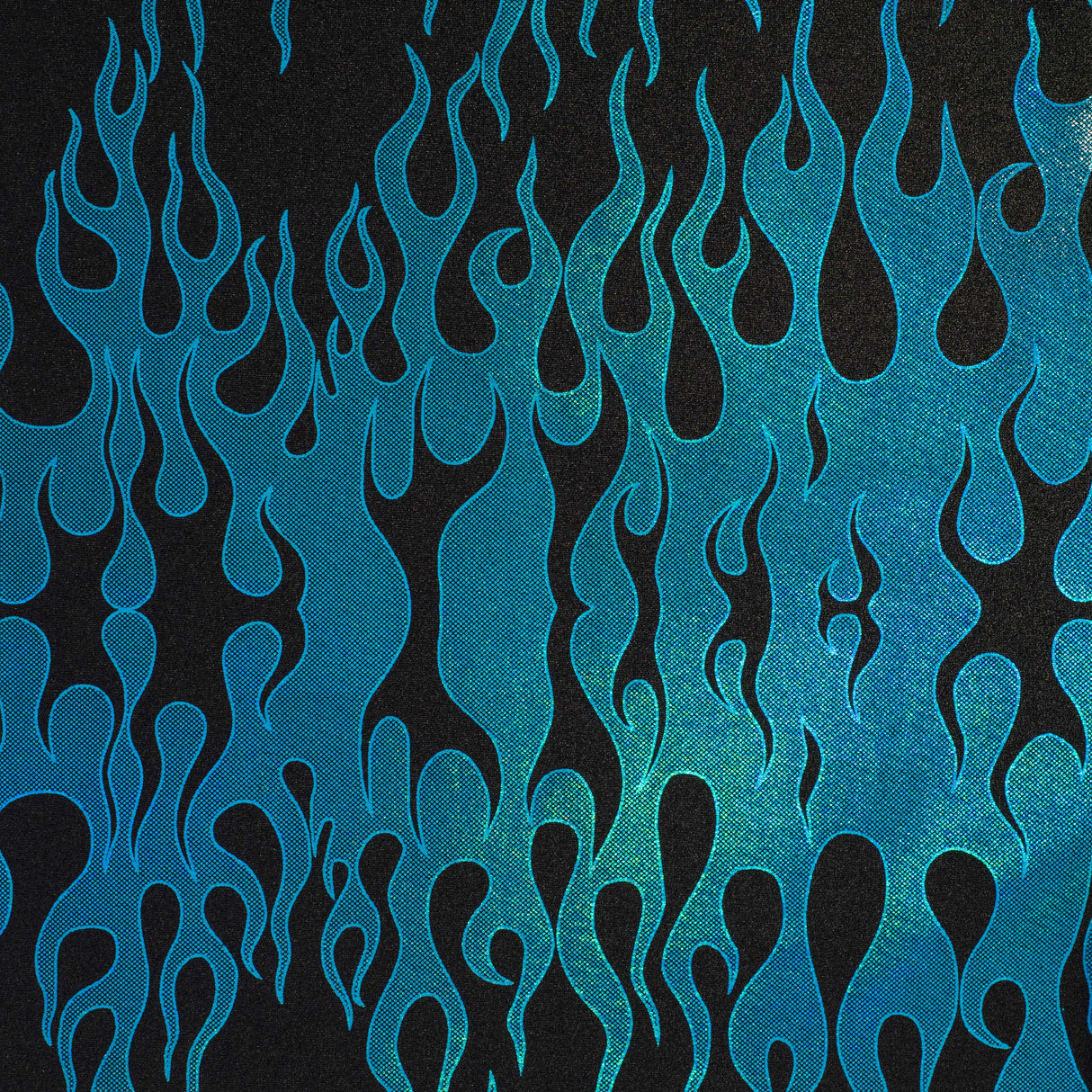 Nylon Spandex Hologram Flame Foil Fabric 60"