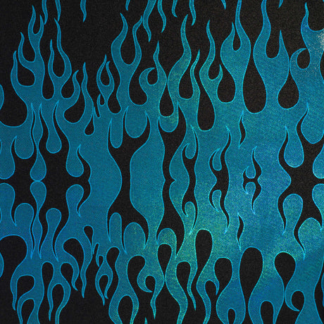 Nylon Spandex Hologram Flame Foil Fabric 60"