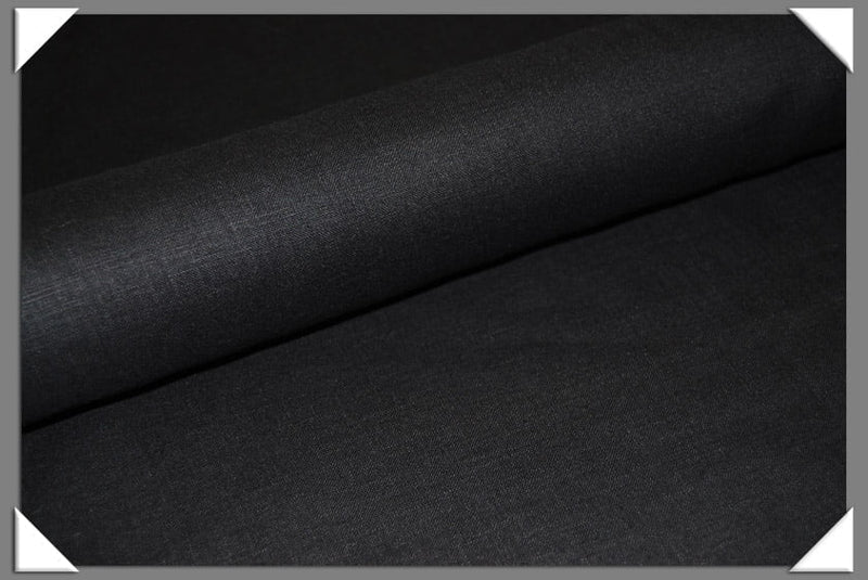 Black Linen Fabric - Black, 54" Width