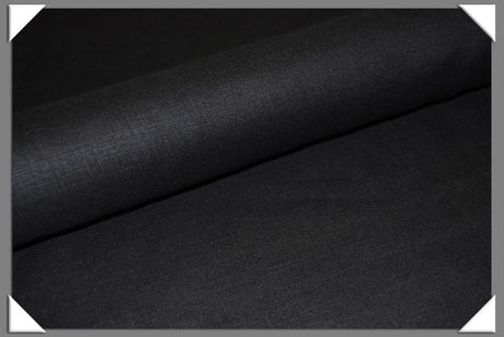 Black Linen Fabric - Black, 54" Width