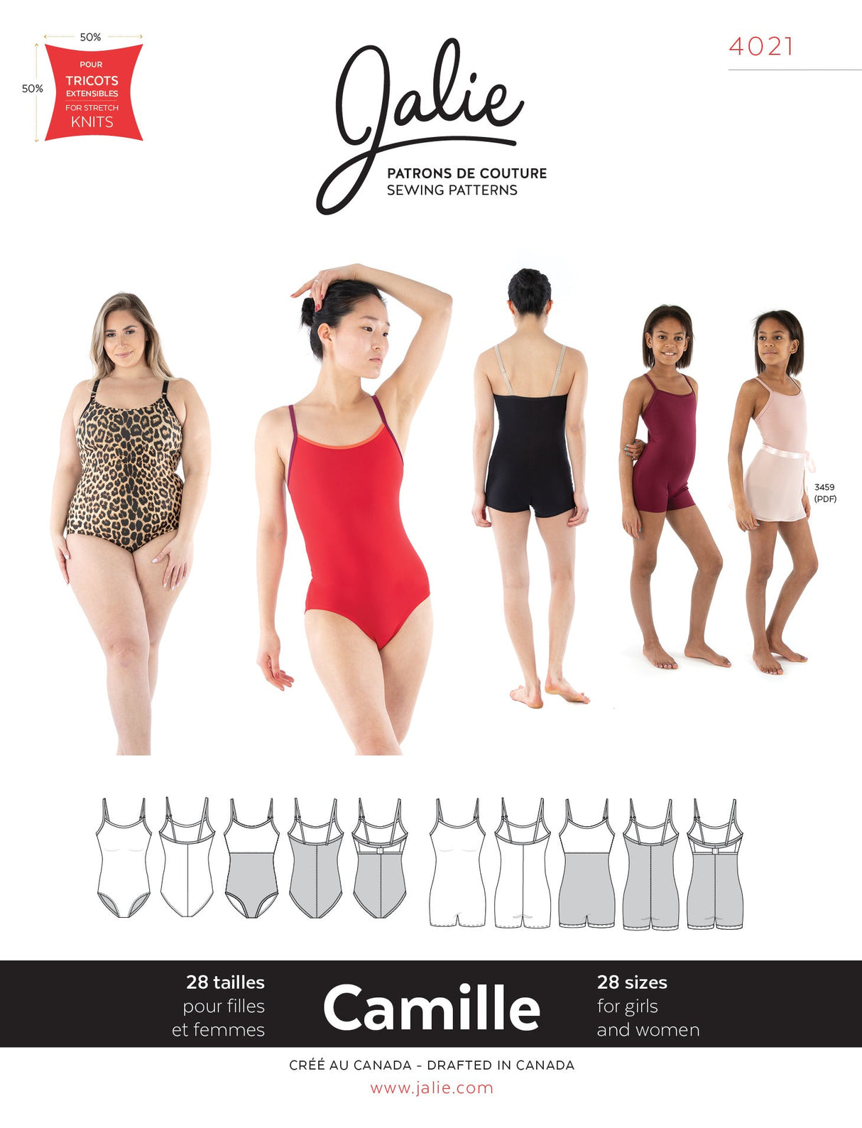 Sewing Pattern Camille Cami Leotard and Biketard by Jalie