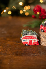 3.7” L Resin Holiday Vehicle with Tree Ornament