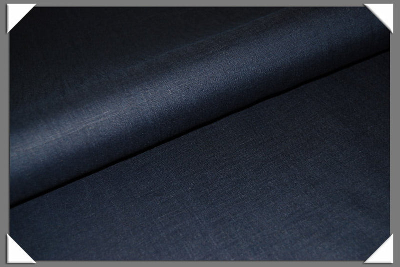 Navy Linen Fabric - Navy, 56" Width