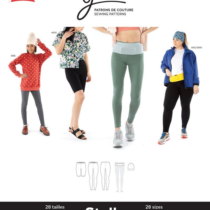 Sewing Pattern: Stella Leggings, Running Belt & Beanie by Jalie