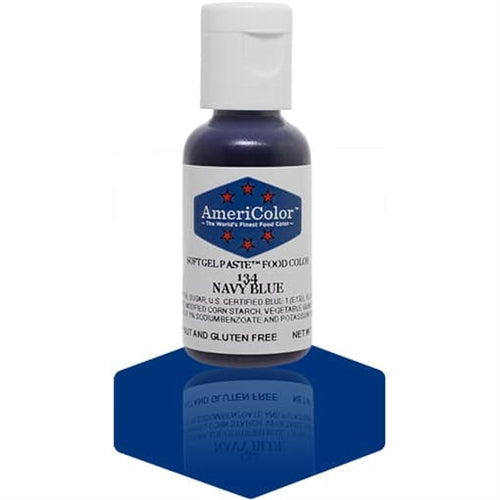 Navy Blue Soft Gel Paste Food Color - AmeriColor 134