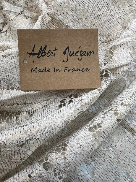 Cotton Viscose Lace Floral Golden Beige