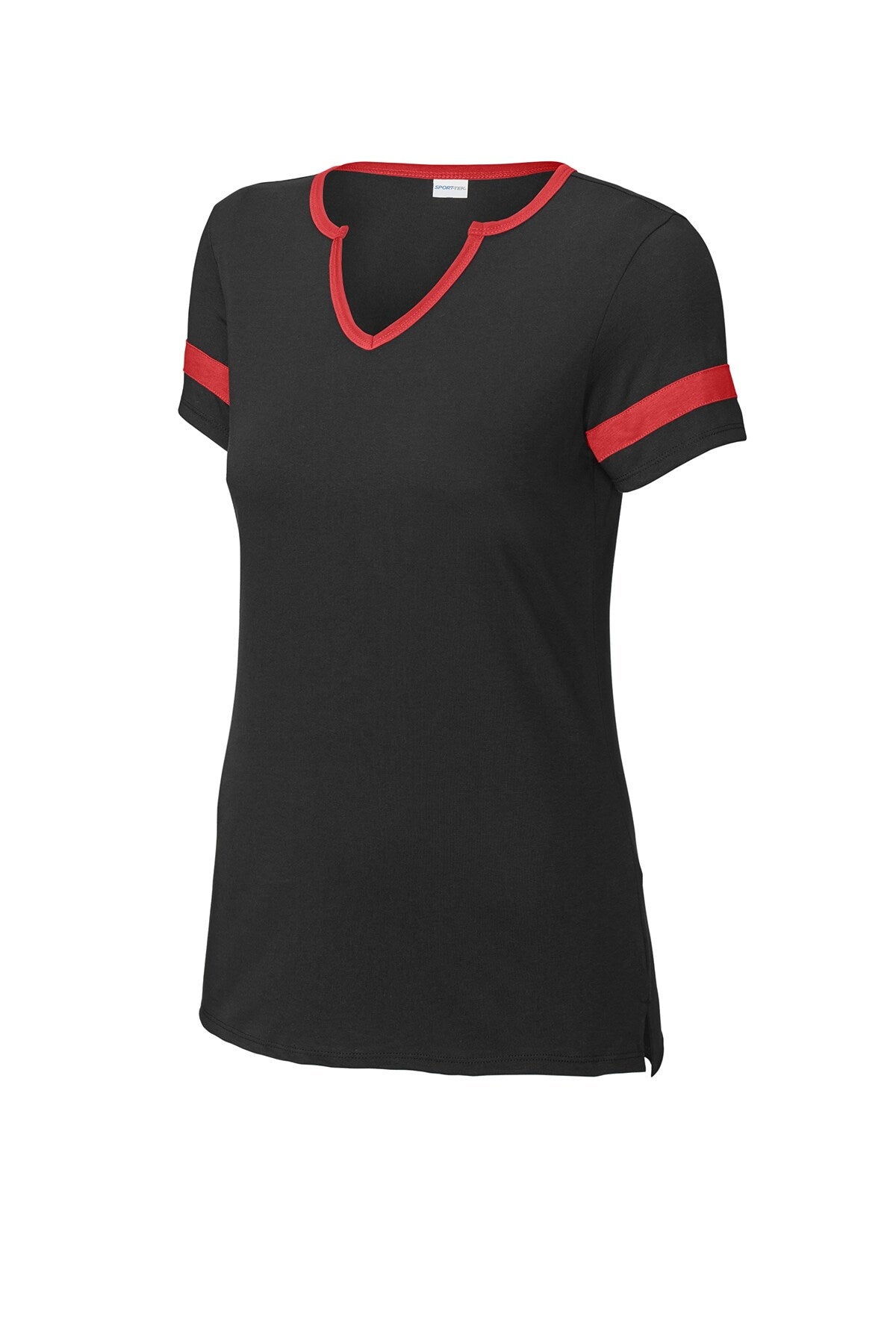 Sport-Tek® Women's Sort Sleeve Halftime Notch Neck Tee
