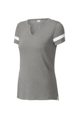 Sport-Tek® Women's Sort Sleeve Halftime Notch Neck Tee