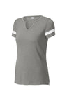 Sport-Tek® Women's Sort Sleeve Halftime Notch Neck Tee