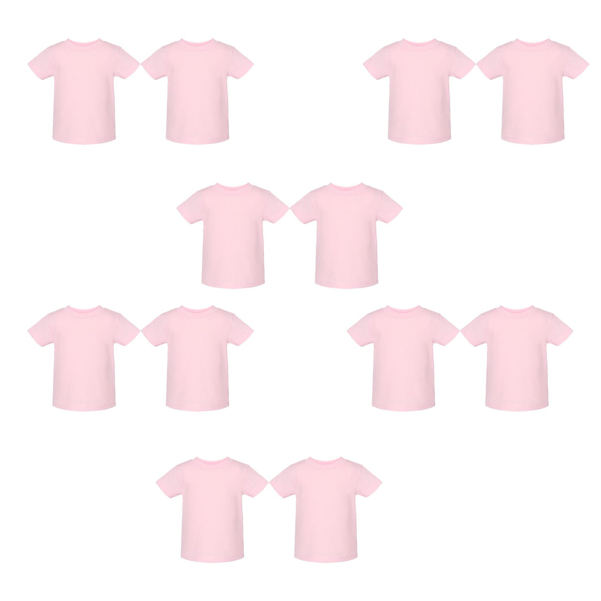 RADYAN® Toddler Fine Jersey Crew Neck Short Sleeve Tee - 3321