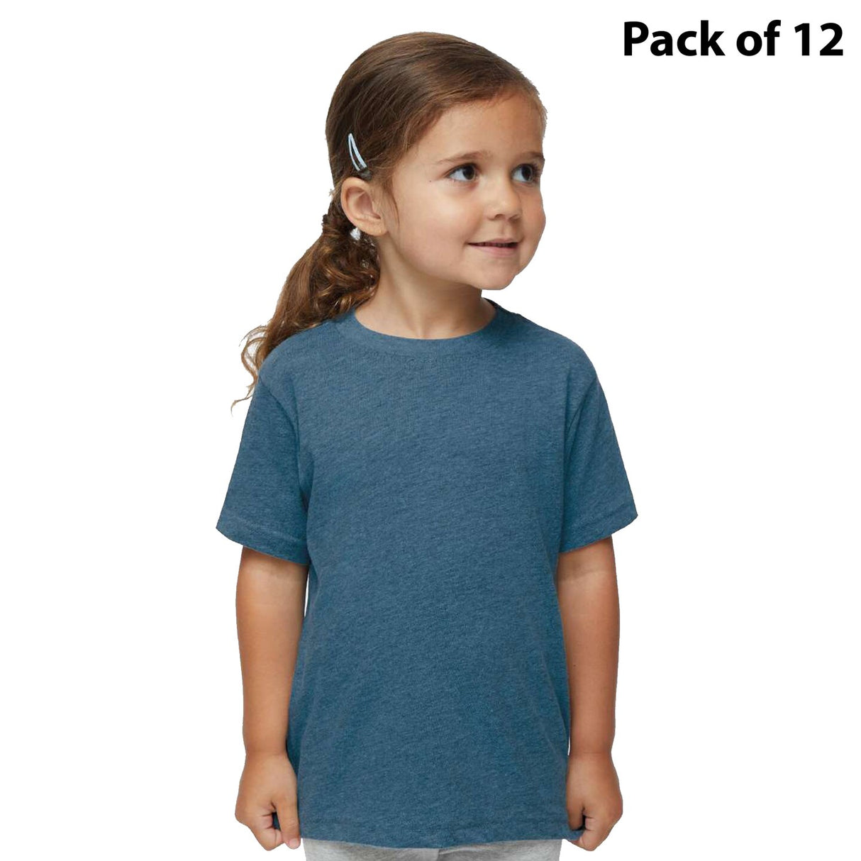 RADYAN® Toddler Fine Jersey Tee, Soft Cotton Short Sleeve T-Shirt - 3321