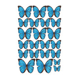 Crystal Candy Vivid Blue Edible Butterflies - Pack of 22