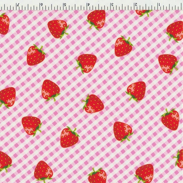 Printed Spandex Strawberry Juice Activewear Fabric