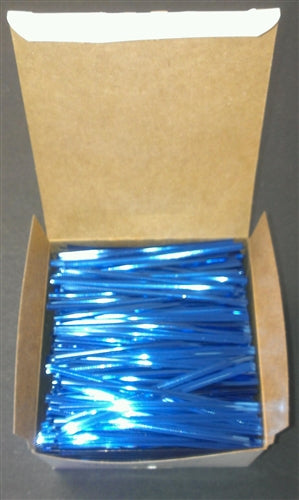 Blue Metallic Twist Ties - 2,000 Pack