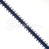 3/16" Double Face Picot Ribbon - 50 Yards (Navy Blue)