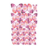 Crystal Candy Fluttery Pink Edible Butterflies - Pack of 22