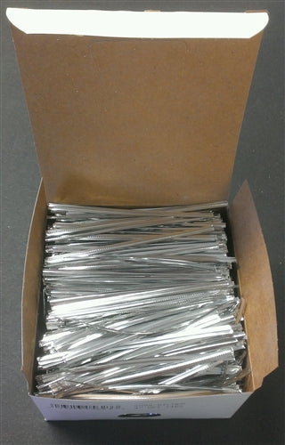 Silver Metallic Twist Ties - 2,000 Pack