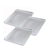 18" L x 13" W Half Size Perforated Sheet Pan 18 Gauge Aluminum Closed Bead Edge