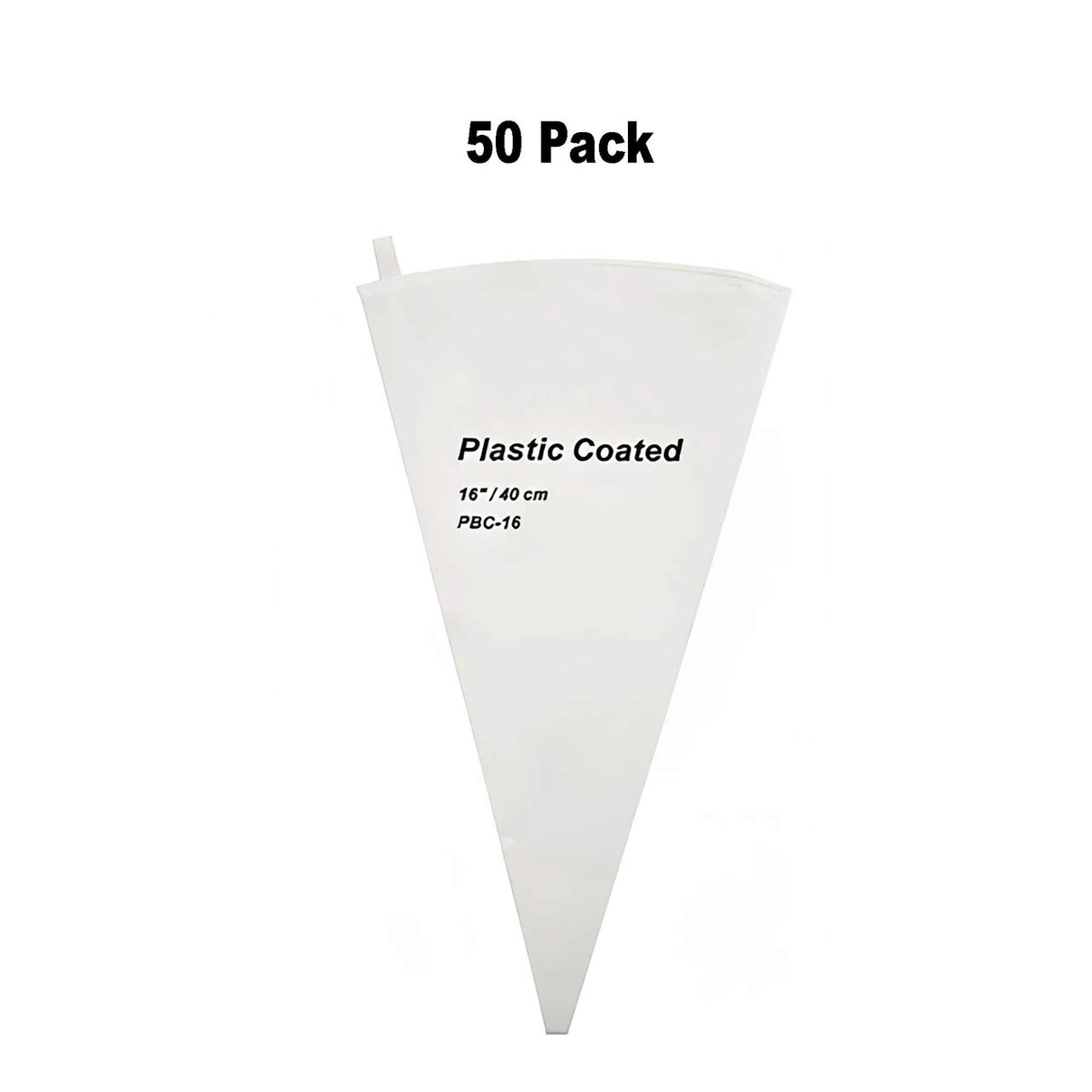16 Inch Pastry Bag Cotton with Plastic Coating White