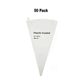 16 Inch Pastry Bag Cotton with Plastic Coating White