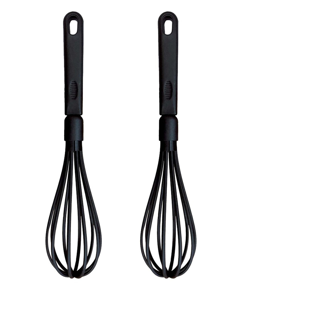 12" Nylon Piano Wire Whisk Black Flexible Design