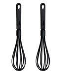 12" Nylon Piano Wire Whisk Black Flexible Design