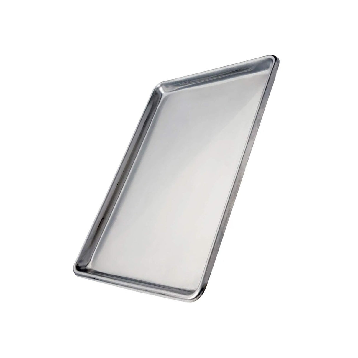 18" x 13" x 1" Half Size Sheet Pan 20 Gauge Stainless Steel Open Bead Edge