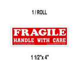 Multi-Functional 1 1/2''x 4" Glass Labels 500 Labels per Roll